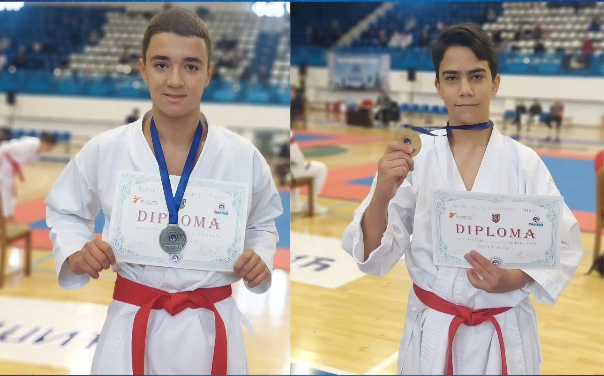 Takmičari pokazuju diplome i medalje poslije nastupa